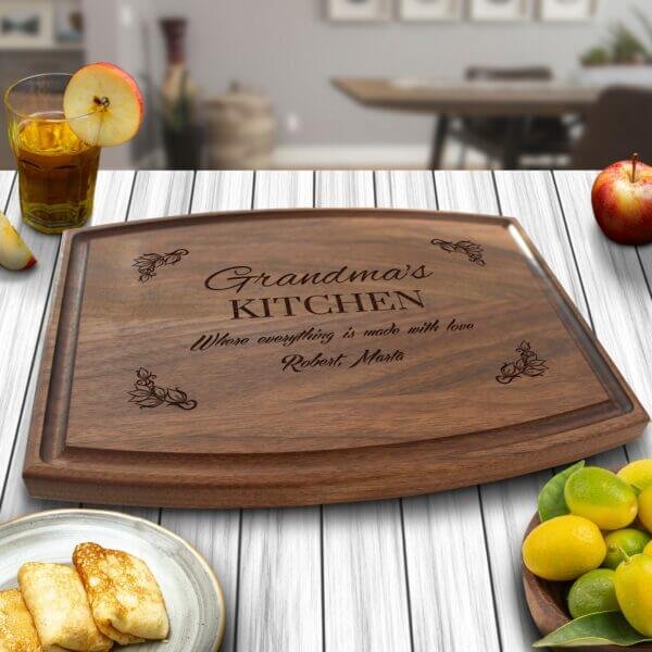 Cherished Personalized Wood Cutting Boards, Best Gifts for Grandma - Aspera Design Store's