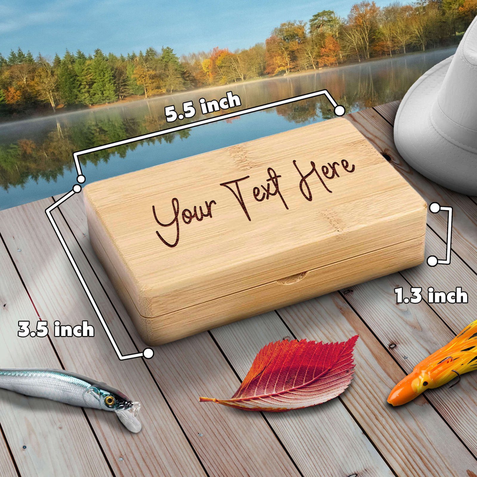 Custom Engraved Name Tags - Personalized Gift Boxes for Fishing Enthusiasts. Ideal for All Occasions.