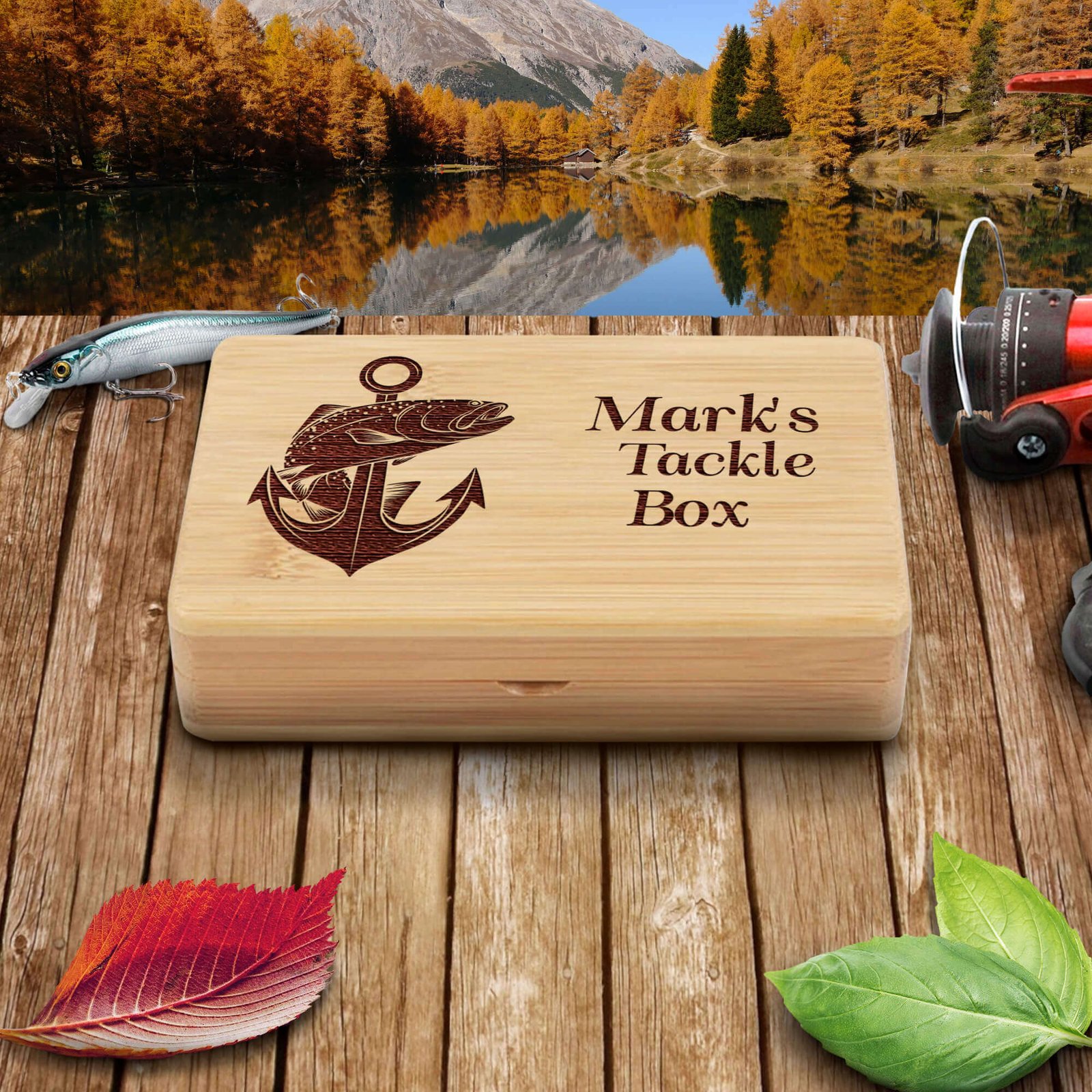 Personalized Tackle Box (Boat) Text Only No Names, Personalized Tackle Box