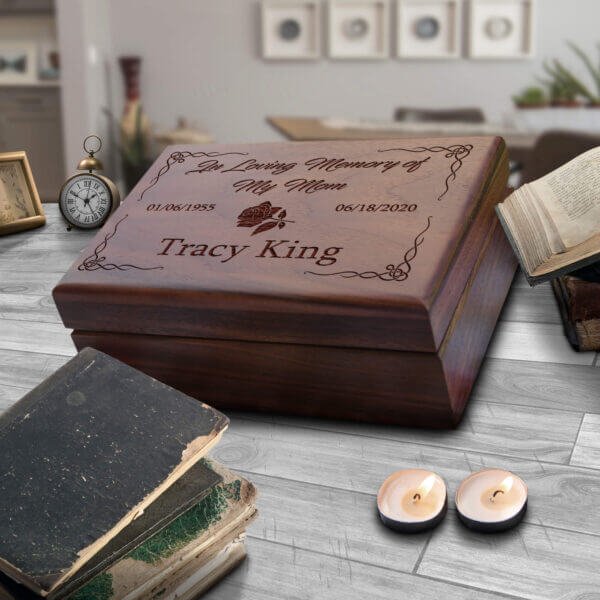 Decorative wooden boxes, a heartfelt memorial for the loss of a beloved grandma.