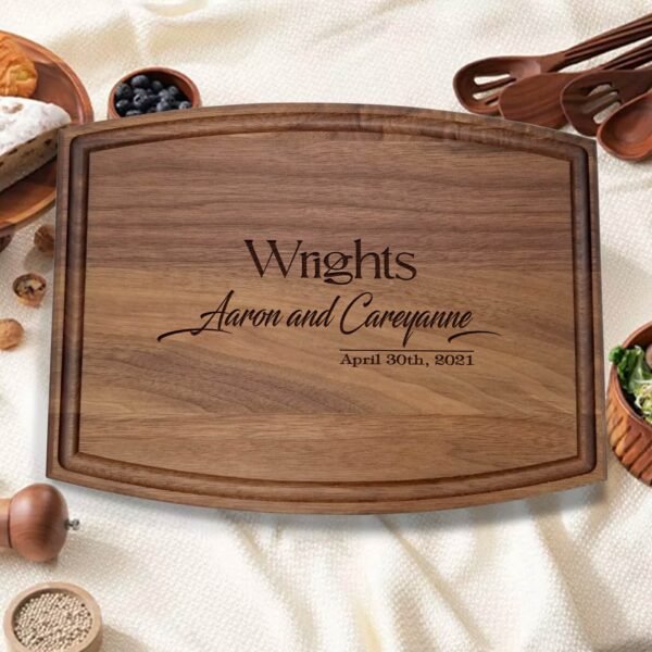Cherished Memories, Personalized Cutting Board Designs for Wedding Gift, Perfect for New Couples - Aspera Design Store's