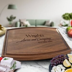 Cutting Board for Wedding Gift, Engraved Wedding Gift for Couple, Bride and Groom Gifts, Gift for Parents Anniversary, Married Couple Gift