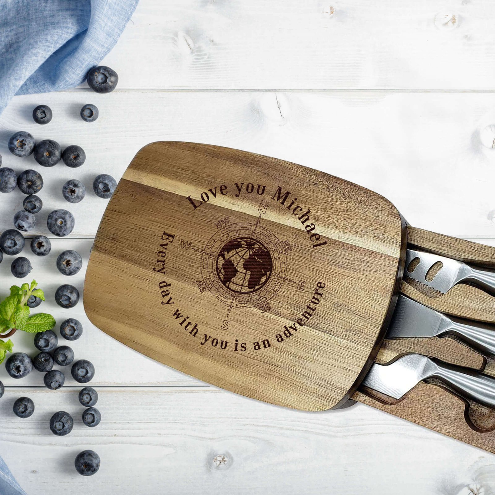 Personalized Monogram Cutting Boards, Ideal Housewarming and Wedding Gifts for Couples - Aspera Design