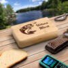 Exceptional Engraved Memory Box - Personalized Storage for Fishermen's Treasures.
