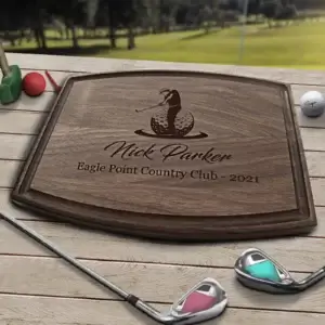 Golf Lovers Serving Board, Golfer Name Engraving Carving Board, Cutting Board for Golfer, Meat Cutting Board, Personalized Cutting Board