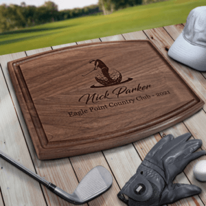 Golf Lovers Serving Board, Golfer Name Engraving Carving Board, Cutting Board for Golfer, Meat Cutting Board, Personalized Cutting Board