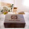 Engraved Walnut Box: Unique Anniversary Gifts for Men with Keepsake Storage - Aspera Design