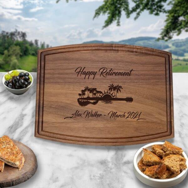 Custom Engraved Bamboo Cutting Board, Personalized Cheese Board, Merry &  Married Design