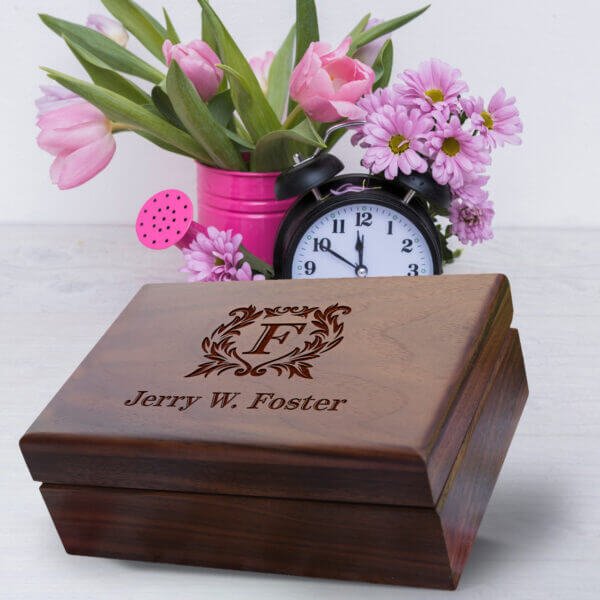 Engraved Jewelry Box: A Decorative Keepsake Storage for the Perfect Anniversary Gift for Man- Aspera Design
