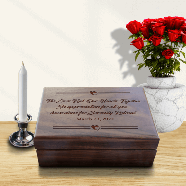 Wooden Prayer Box for Bible Verse Cards: Spiritual Storage Solution - Aspera Design