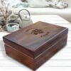 Handmade Memory Box with Engraved Monogram and Name Plates: A Gift for a Married Couple - Aspera Design