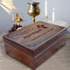 Baptism Gift: A wooden box with intricate carvings, perfect for storing cherished memories.