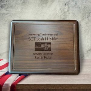 Personalized US Army Plaque, Custom Military Retirement Award, Engraved Wooden Plaque Army Navy Air Force National Guard Remembrance Gift