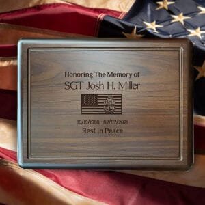 Personalized US Army Plaque, Custom Military Retirement Award, Engraved Wooden Plaque Army Navy Air Force National Guard Remembrance Gift