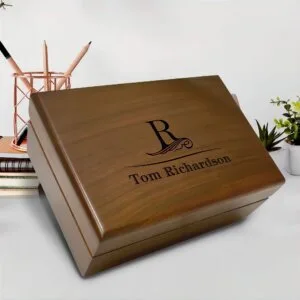 Keepsake Box for Men, Retirement Gifts for Dad, Gift Box for Dad Birthday, Engraved Name Box, Birthday Memory Box, Men’s Retirement Gifts