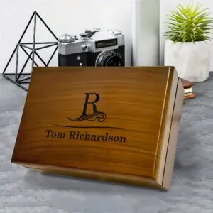 Keepsake Box for Men, Retirement Gifts for Dad, Gift Box for Dad Birthday, Engraved Name Box, Birthday Memory Box, Men’s Retirement Gifts