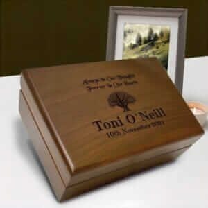 Memorial Keepsake Box, Forever in Our Heart Memory Box, Loss of Dad Sympathy Gift, Remembrance Gifts for Loss of Mom, In Memory of Loved One