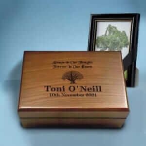 Memorial Keepsake Box, Forever in Our Heart Memory Box, Loss of Dad Sympathy Gift, Remembrance Gifts for Loss of Mom, In Memory of Loved One