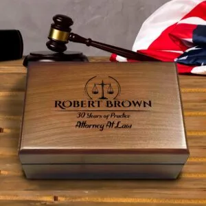 Attorney Lawyer Keepsake Box, Law Firm Customized Memory Box, Law School Graduation, Lawyer Retirement Gift, Retired Judge Gift- Justice