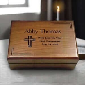 Baptism Gifts for Girls, First Communion Valet Box, Christening Gifts for Granddaughter, Custom Name Baby Baptism Gift, Confirmation Gifts