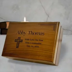 Baptism Gifts for Girls, First Communion Valet Box, Christening Gifts for Granddaughter, Custom Name Baby Baptism Gift, Confirmation Gifts