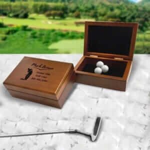 Personalized Golf Balls Box, Golf Gift for Men, CUSTOM GOLFING BOX, Golfer Birthday Gift, Golfing Retirement Gift, Gift for Golfers