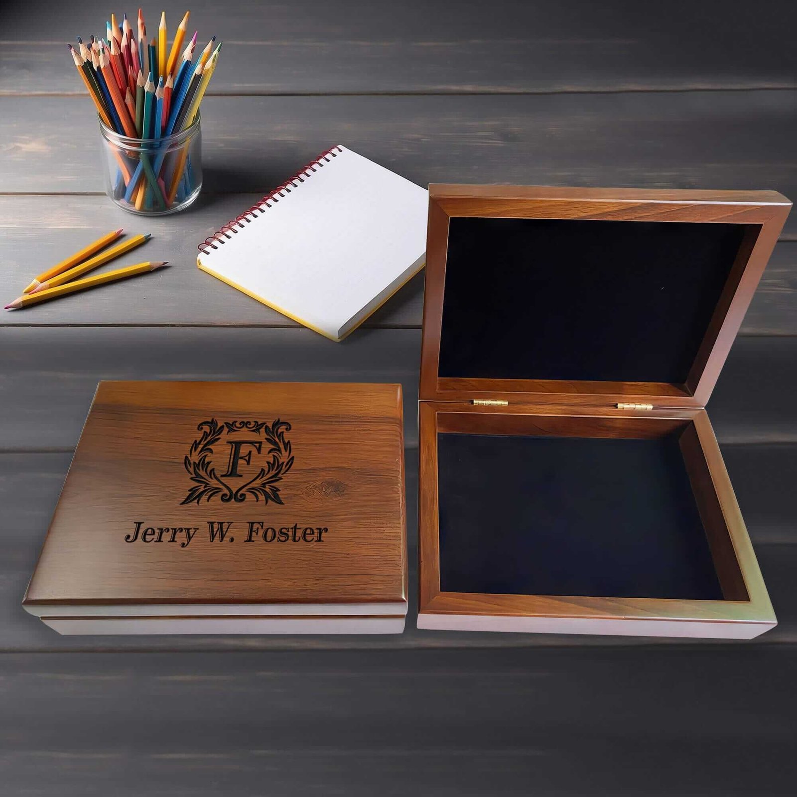 Elegant Carved Wood Jewelry Box: The Perfect Wedding Gift - Aspera Design