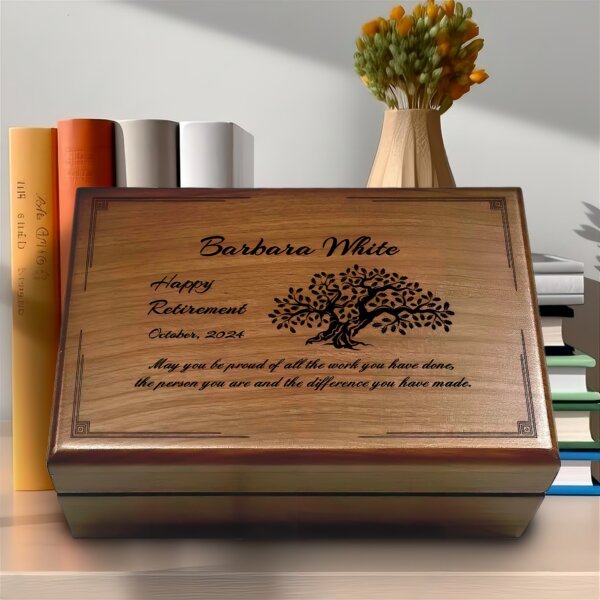 A meaningful retirement present for her, celebrating her achievements and the exciting journey ahead.