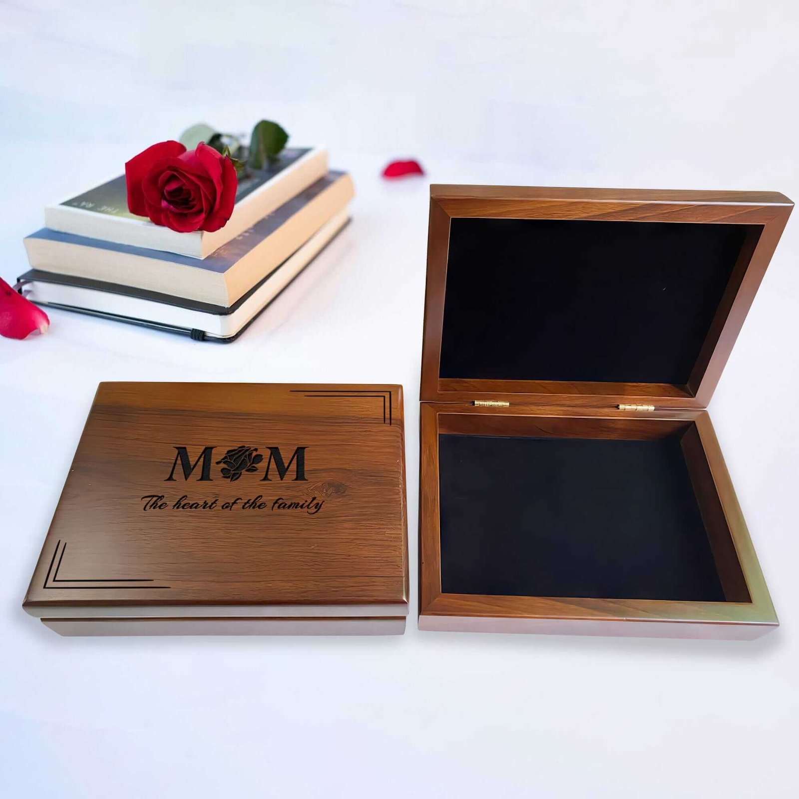 Engraved Memories in a Wooden Jewelry Box: Ulta Birthday Gift for Women with a Small Jewelry Box - Aspera Design