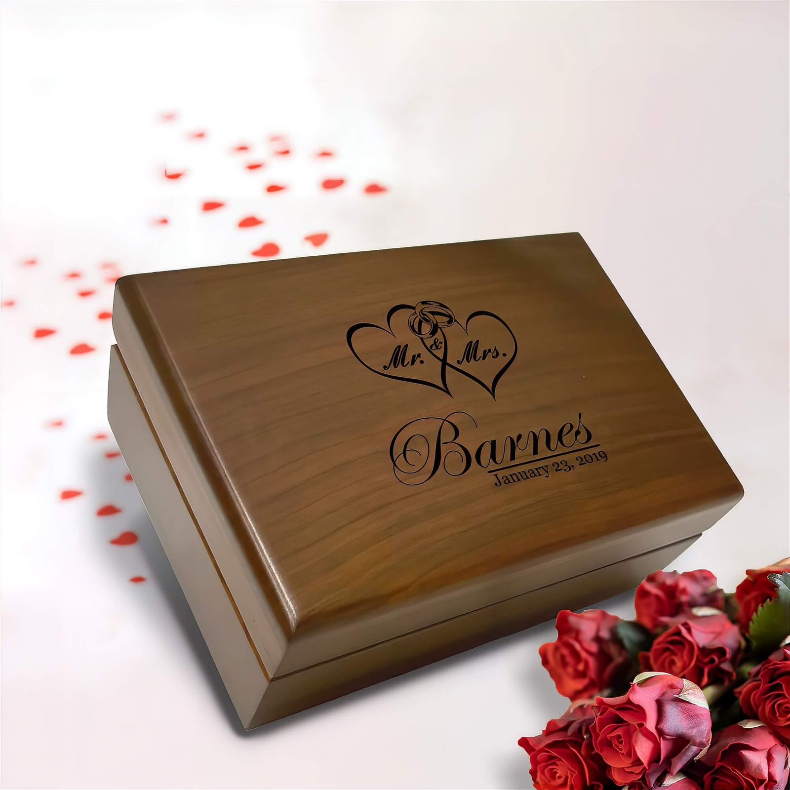 Wedding Memory Box: Wooden Boxes for Storage and Engagement Gift Box - Aspera Design
