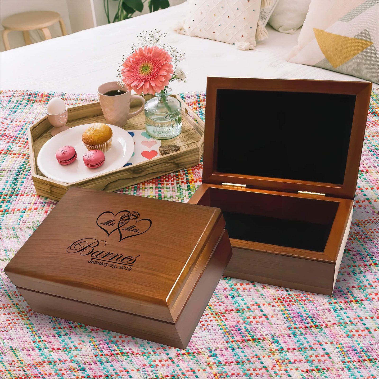 Wedding Keepsake Box: Crafting Memorable Moments with Anniversary Gifts by Year and an Engagement Box Gift