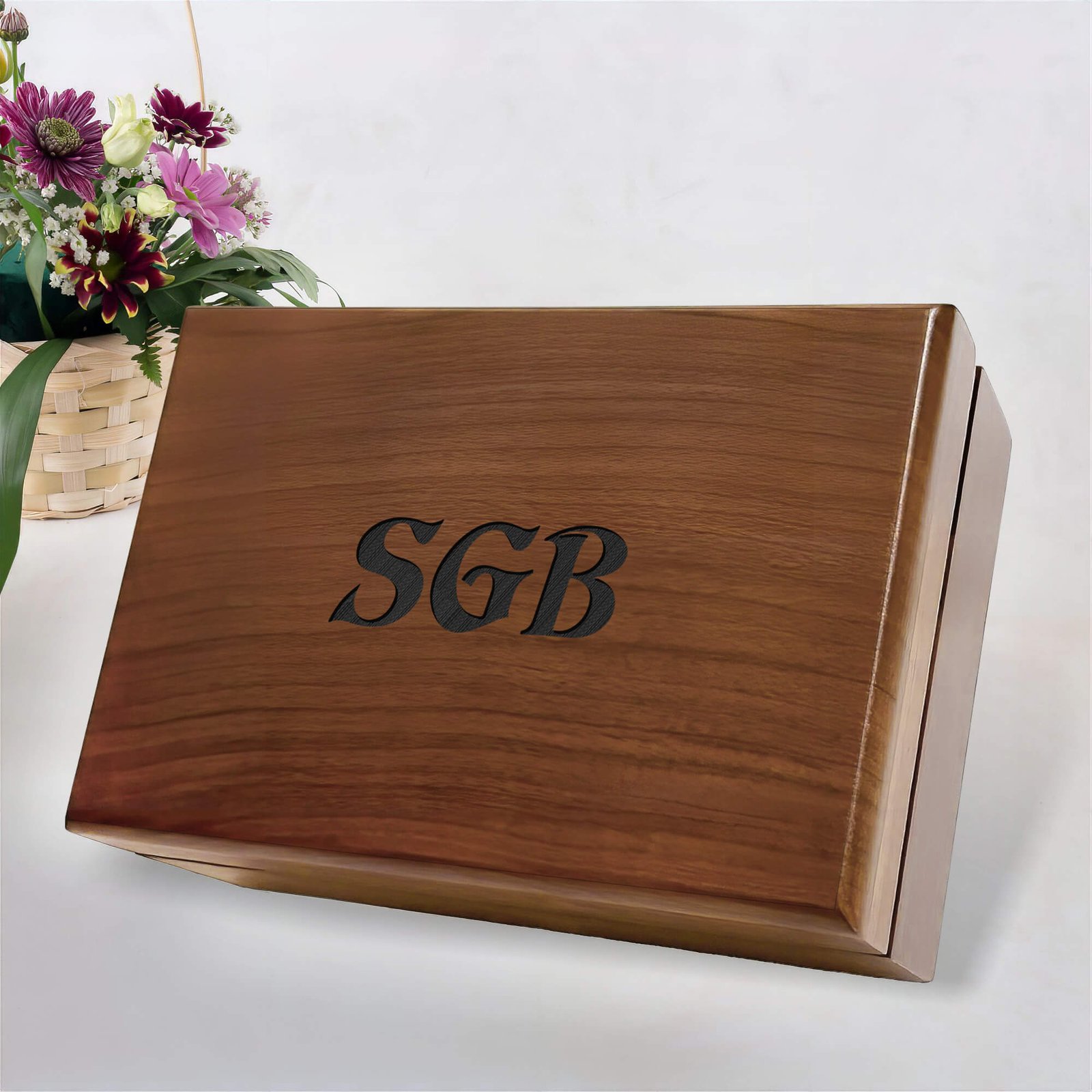 Walnut Box with Engraving for Birthday Present