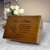 Elegant retirement memory box with personalized engraving, designed to hold treasured keepsakes and memories.