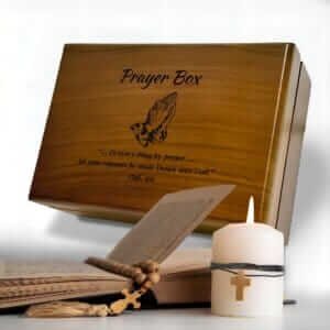 Prayer Box with Psalm Verse, Christian Gifts with Bible Verse, Inspirational Bible Quote Box, Religious Keepsake Box, Pastor Gifts
