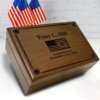 A personalized keepsake box for US Army veterans, ideal for storing significant memories and military honors.