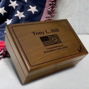 US Marine Corps Wooden Box, Custom Keepsake Military Box, USMC Gifts, Marine Corps Wood Box, Marine Corps Retirement Gift