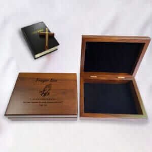 Prayer Box with Psalm Verse, Christian Gifts with Bible Verse, Inspirational Bible Quote Box, Religious Keepsake Box, Pastor Gifts