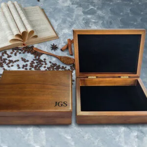 Large Memory Box – Extra Large Keepsake Box, Monogrammed Walnut Jewelry Box, Marriage Gifts for Men, Memorable Gift for Him