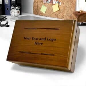 Personalized Corporate Gift, Custom Company Logo Wooden Box, Custom Business Gift, Corporate Event Keepsake Box, Engraved Gifts with Logo
