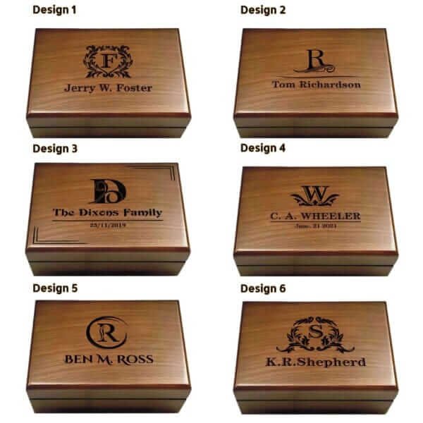 Elegant personalized keepsake box for men, designed to store treasured items with a custom engraved touch.