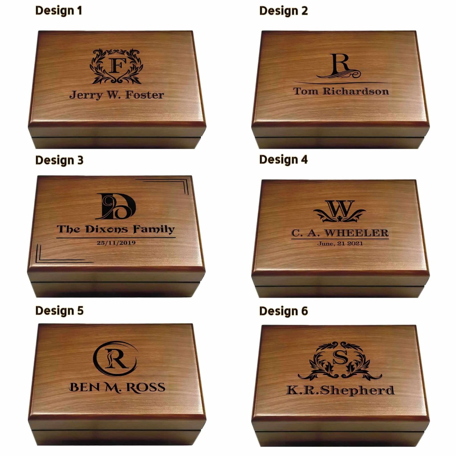 Elegant personalized keepsake box for men, designed to store treasured items with a custom engraved touch.