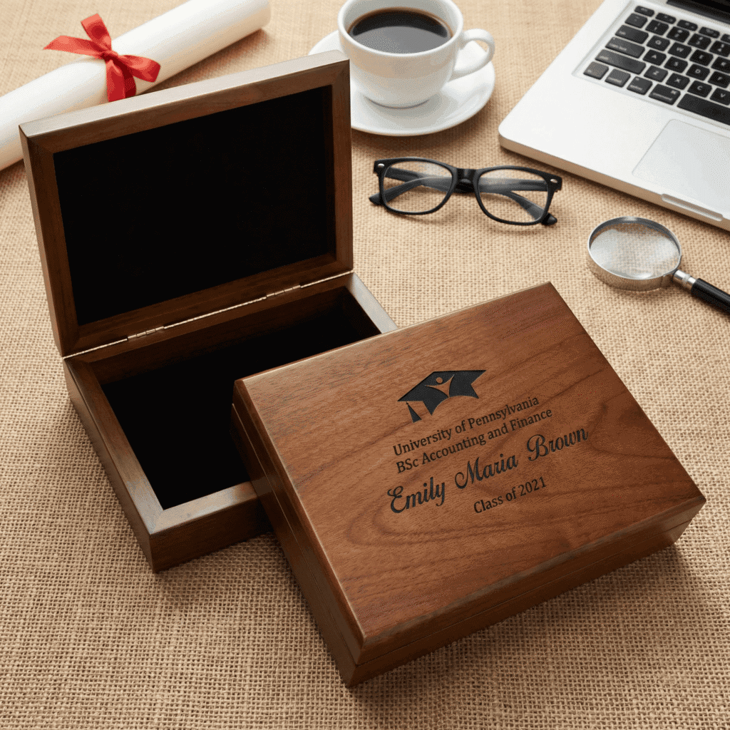 Personalized college graduation keepsake box gift for daughter or son