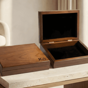 Large Memory Box – Extra Large Keepsake Box, Monogrammed Walnut Jewelry Box, Marriage Gifts for Men, Memorable Gift for Him
