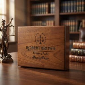 Attorney Lawyer Keepsake Box, Law Firm Customized Memory Box, Law School Graduation, Lawyer Retirement Gift, Retired Judge Gift- Justice