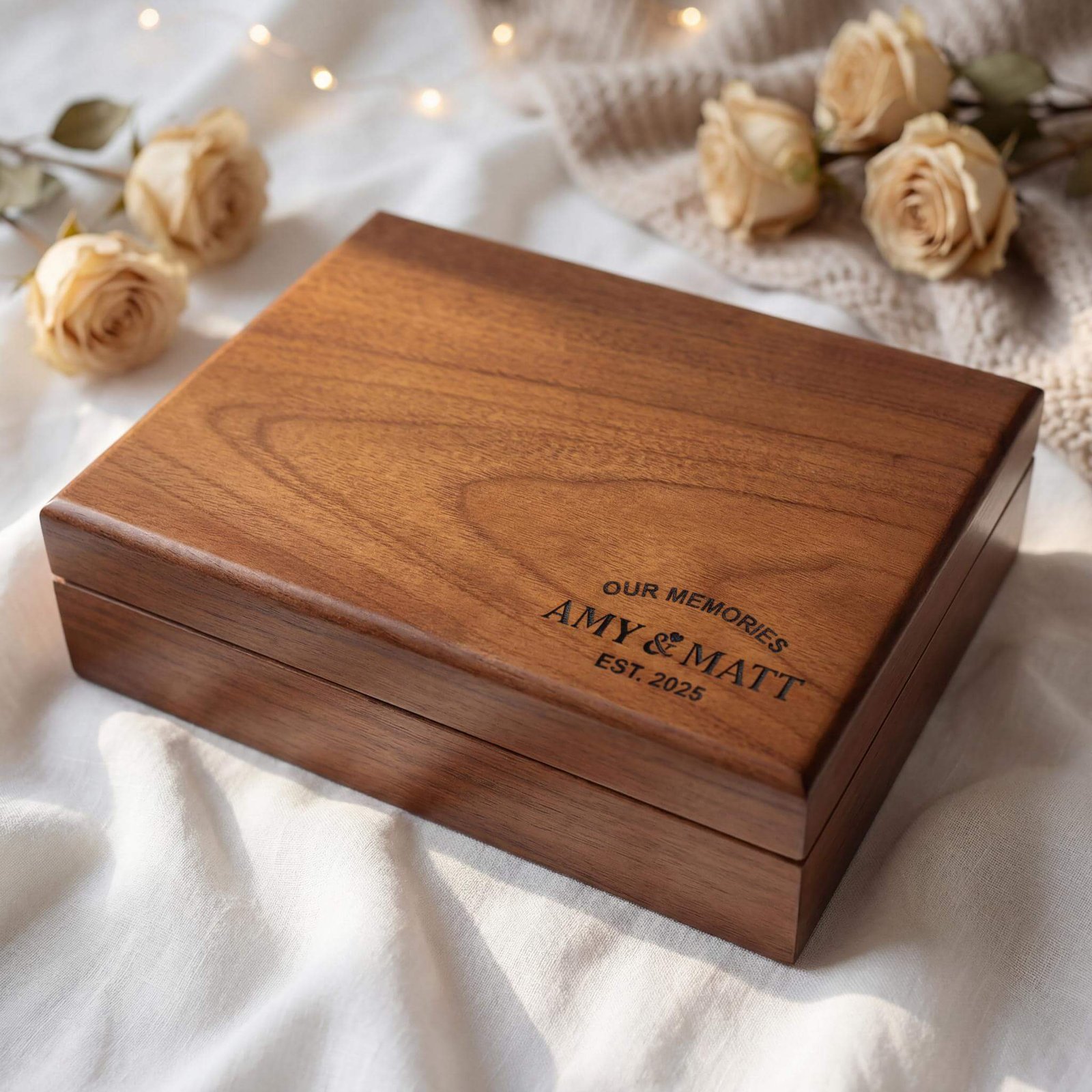 Engraved Wedding Keepsake Box - A Unique Gift for Couples