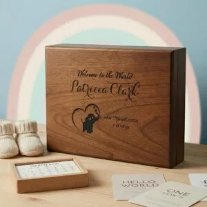 Baby Keepsake Box, Personalized Newborn Memory Gift