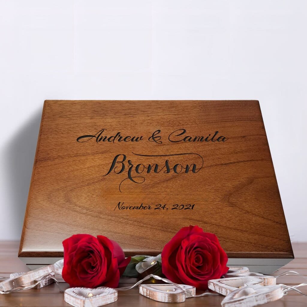 Personalized wedding keepsake box, wedding memory box, gift for couple