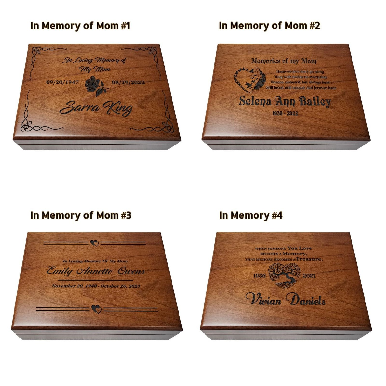 Personalized wooden box for memorial gifts: perfect for preserving treasured memories.