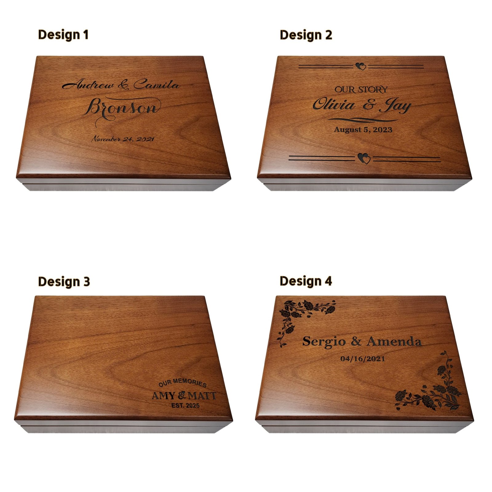 handcrafted wooden keepsake box: designed for wedding anniversaries. A beautiful way to store memories and express your affection.