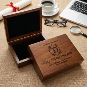 Retirement Memory Box for Men, Personalized Retirement Gifts for Him